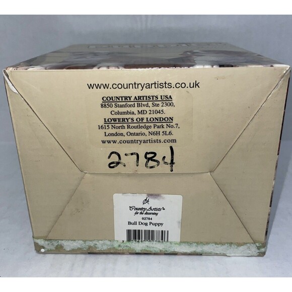 Country Artists Puppies Dog Figurine Bulldog Puppy Hand Painted Home Decor NEW - Picture 10 of 12